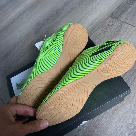 Adidas Green/Black Nemeziz 19.4 indoor Soccer Shoes Size 8 - Picture 3 of 5